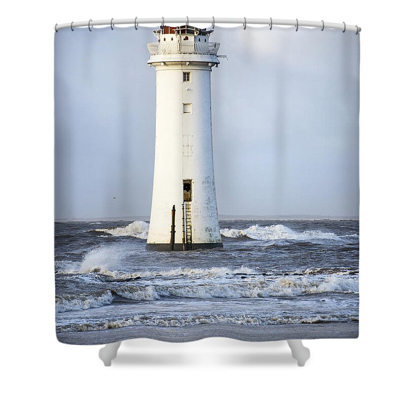 Storm Shower Curtain featuring the photograph Fort Perch Lighthouse by Spikey Mouse Photography