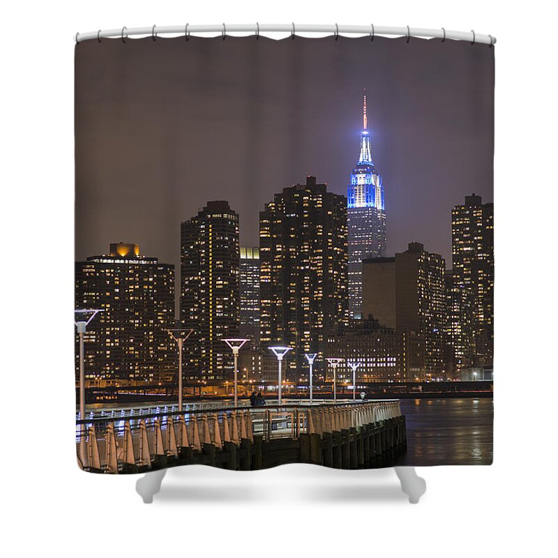 Empire State Building Shower Curtain featuring the photograph Gantry Nights #1 by Theodore Jones