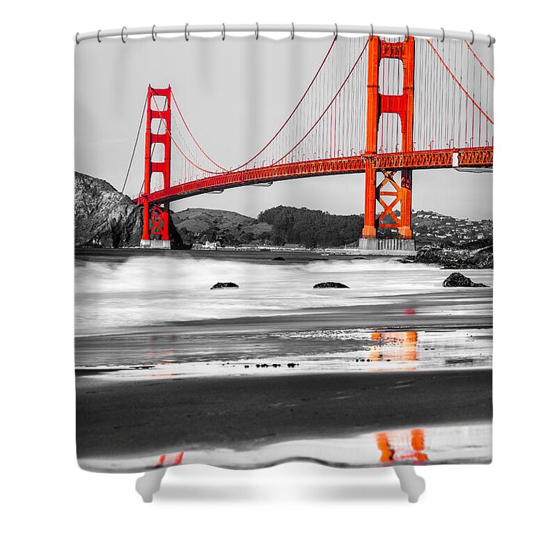Francisco Shower Curtain featuring the photograph Golden Gate - San Francisco - California - USA #1 by Luciano Mortula