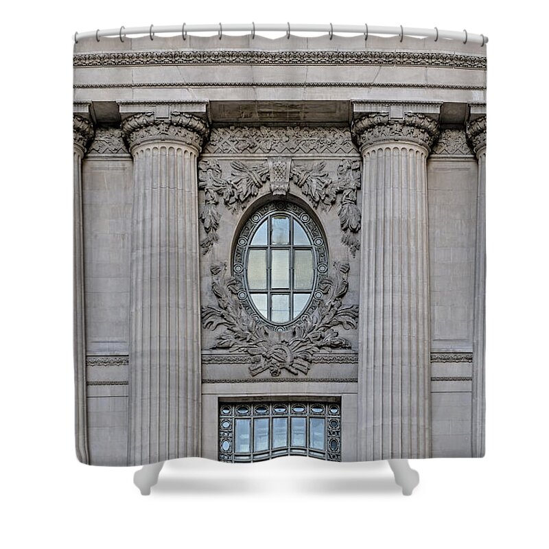 America Shower Curtain featuring the photograph Grand Central Terminal Facade #2 by Susan Candelario