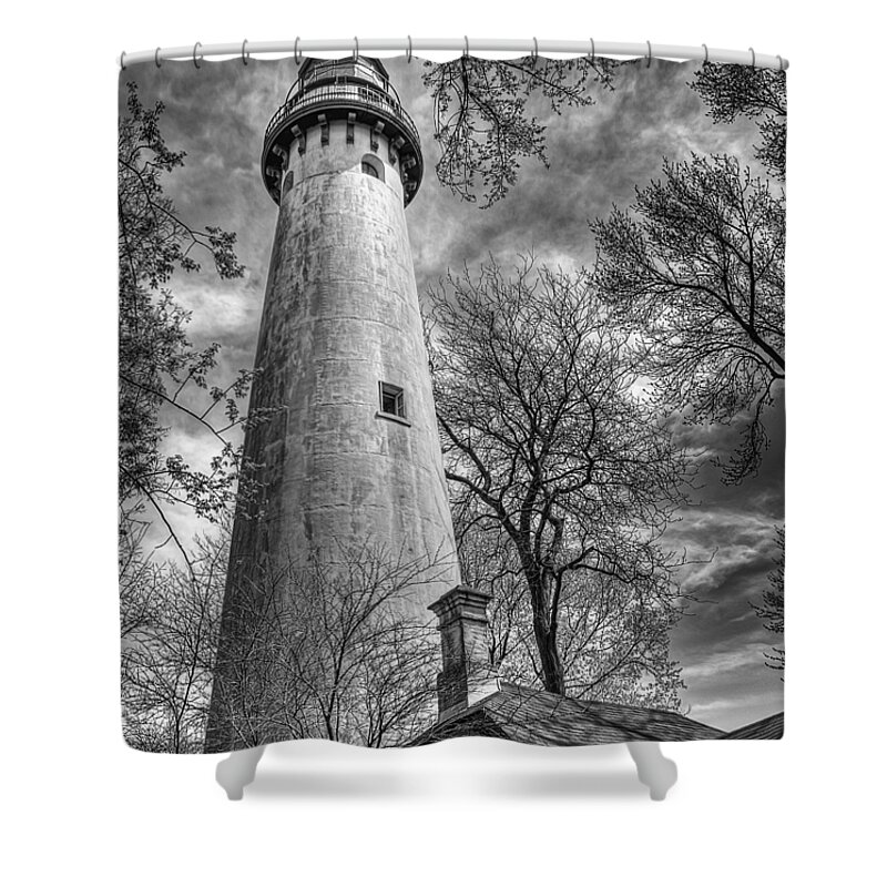 Lighthouse Shower Curtain featuring the photograph Grosse Point Lighthouse by Scott Norris