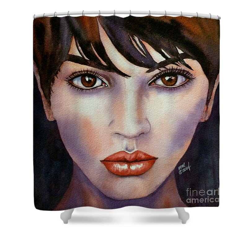 Portrait Of A Lady Shower Curtain featuring the painting Heaven in Her Eyes by Michal Madison