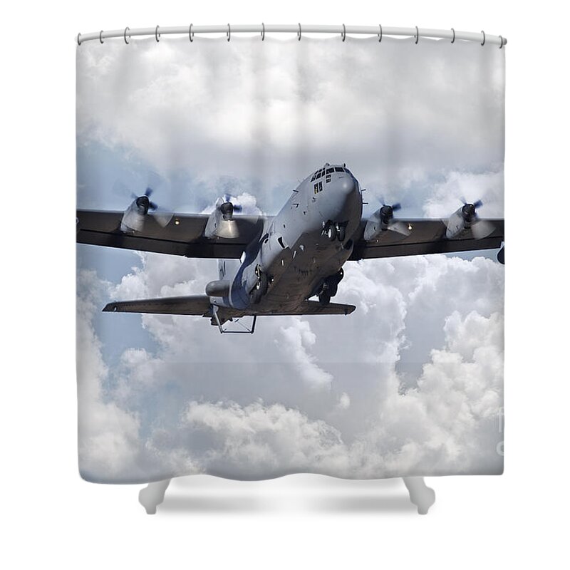 Hercules Shower Curtain featuring the digital art Hercules by Airpower Art