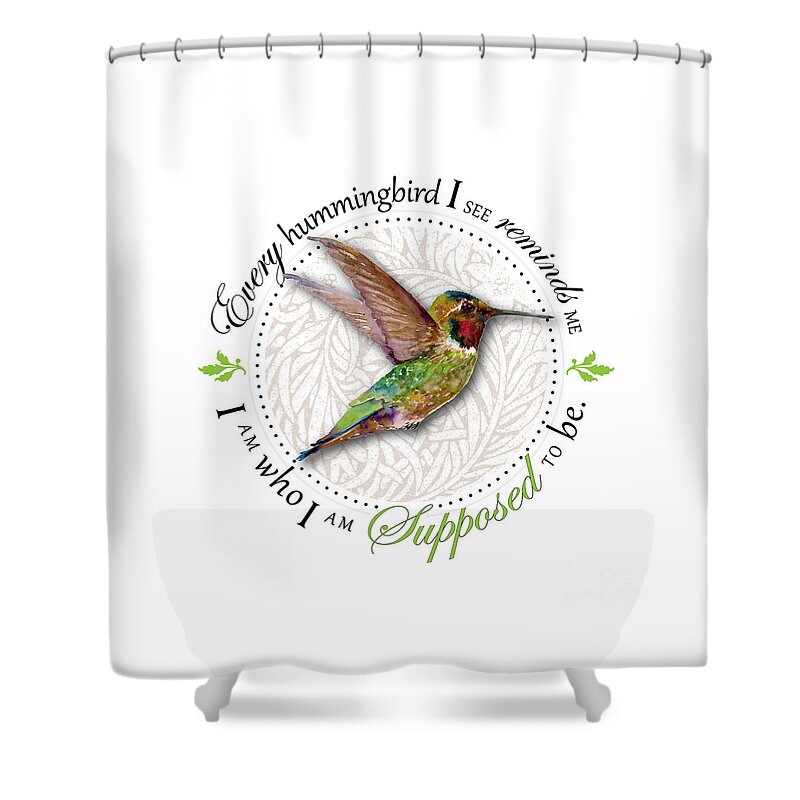 Bird Shower Curtain featuring the painting I am who I am supposed to be by Amy Kirkpatrick