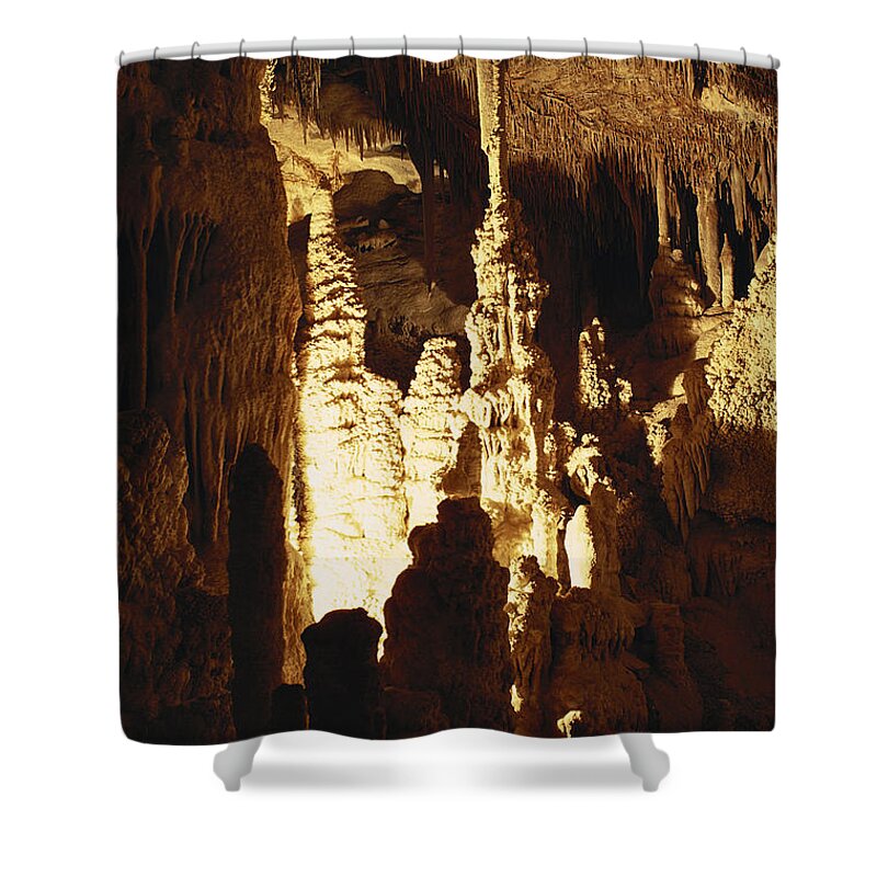 1975 Shower Curtain featuring the photograph Lehman Caves #1 by Richard W Brooks