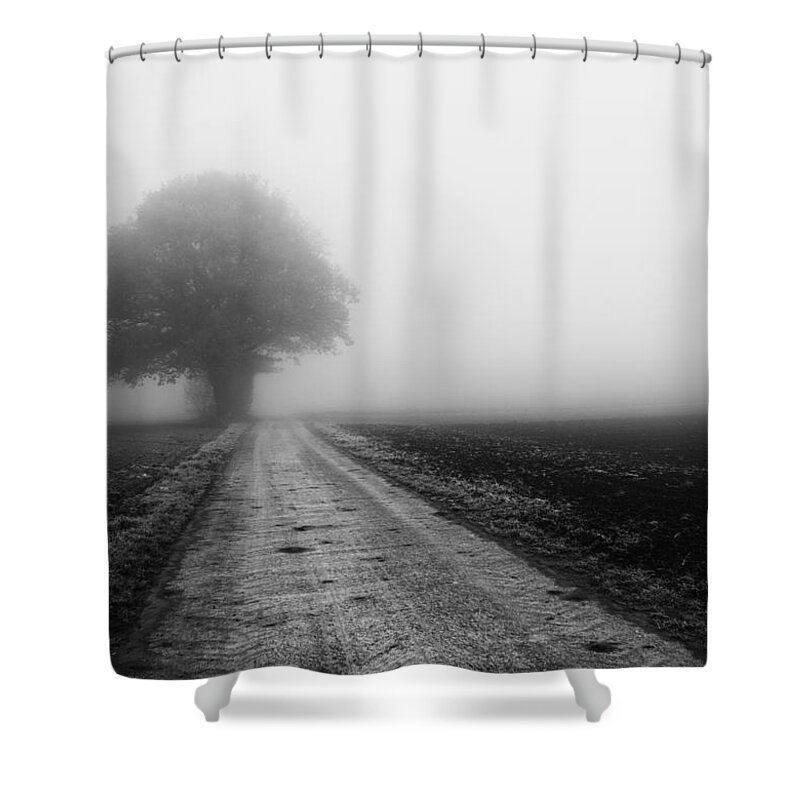 Frost Shower Curtain featuring the photograph Lost in the Fog #2 by Miguel Winterpacht