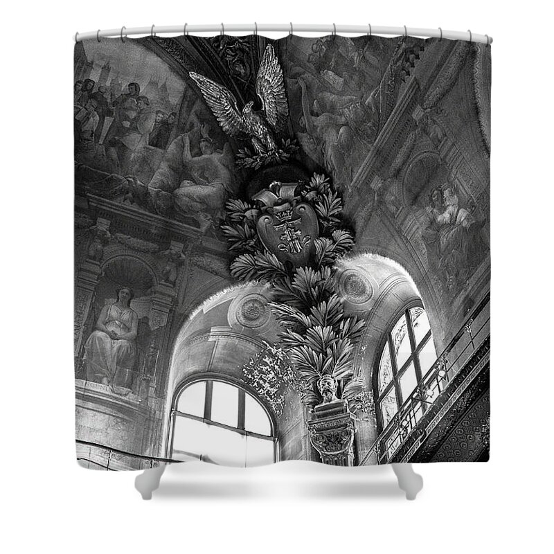 Louver Shower Curtain featuring the photograph Louvre with A View Denise Dube #2 by Denise Dube