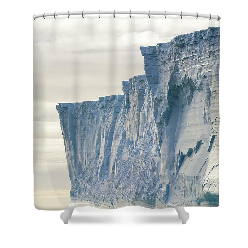 00346005 Shower Curtain featuring the photograph Massive Iceberg South Georgia by Yva Momatiuk John Eastcott