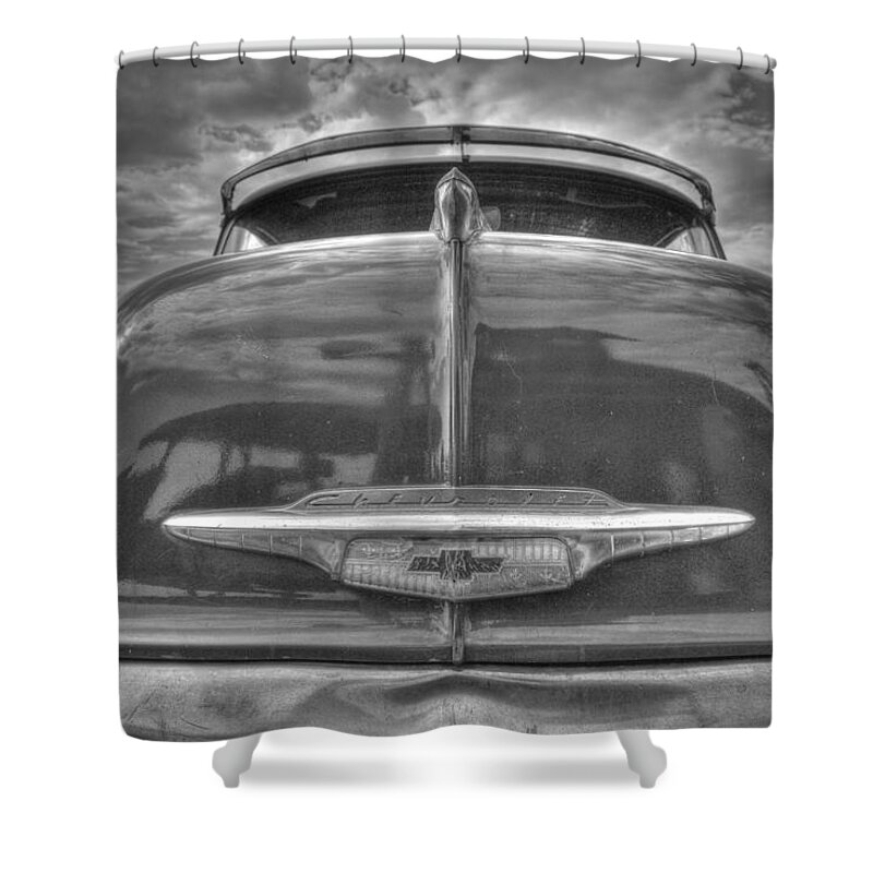 Chevy Shower Curtain featuring the photograph Memories on Wheels #1 by Tam Ryan