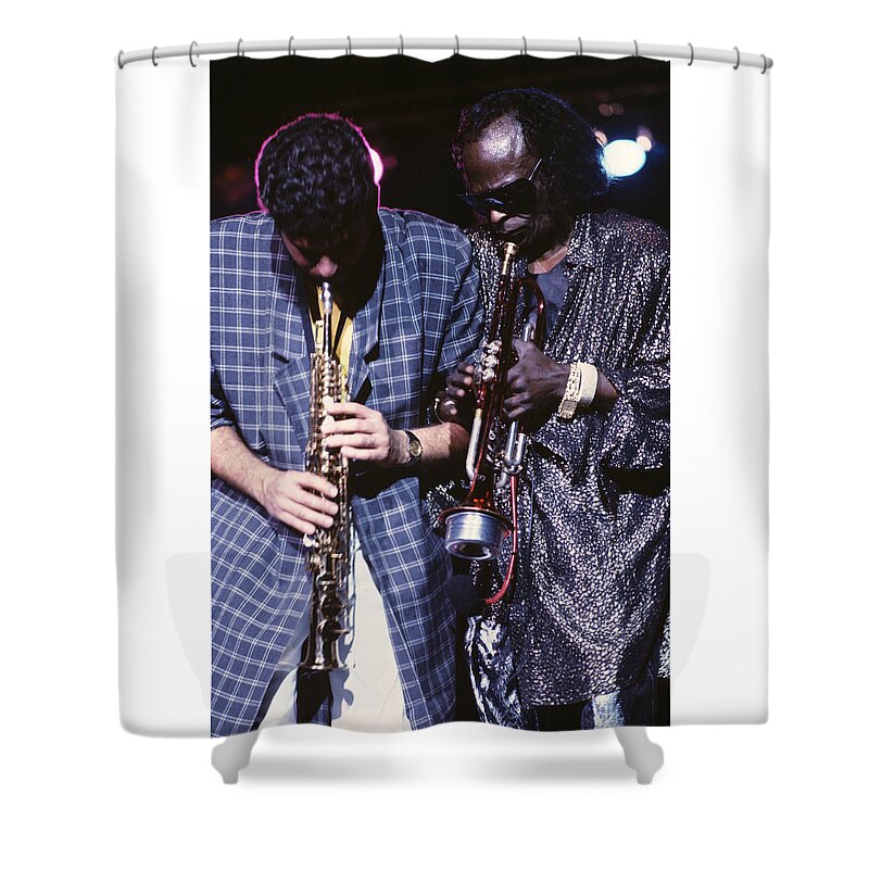 Jazz Shower Curtain featuring the photograph Miles Davis #2 by Dragan Kudjerski