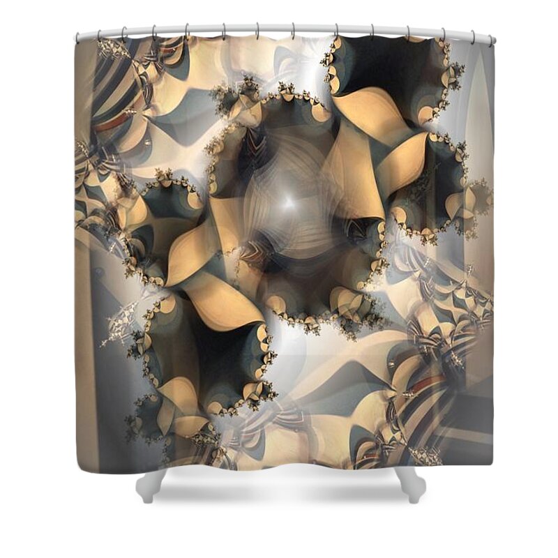Abstract Shower Curtain featuring the digital art Misty #1 by Ronald Bissett
