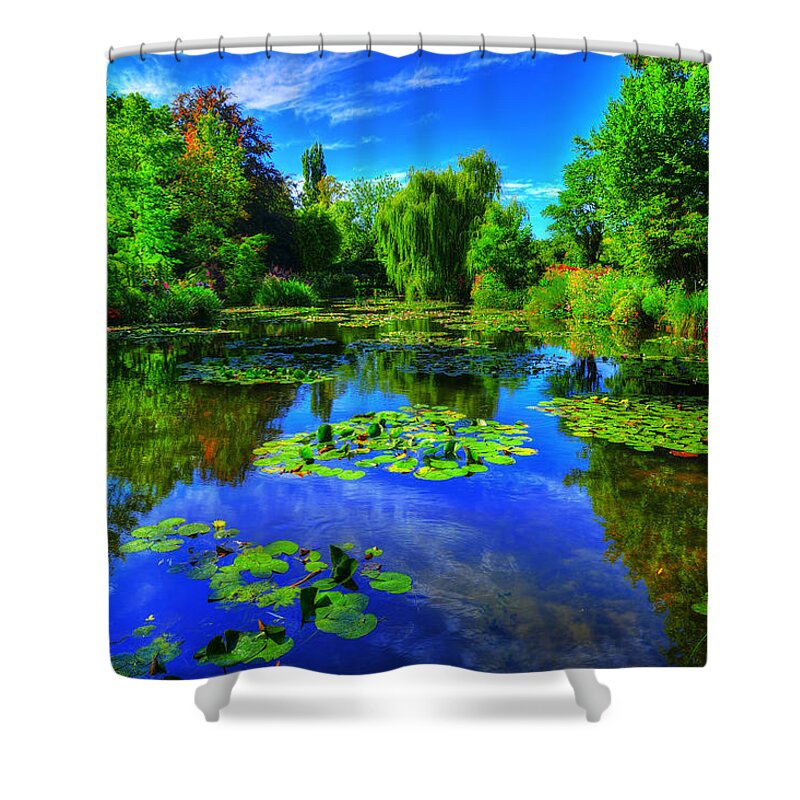 Monet Shower Curtain featuring the photograph Monet's lily pond #2 by Midori Chan
