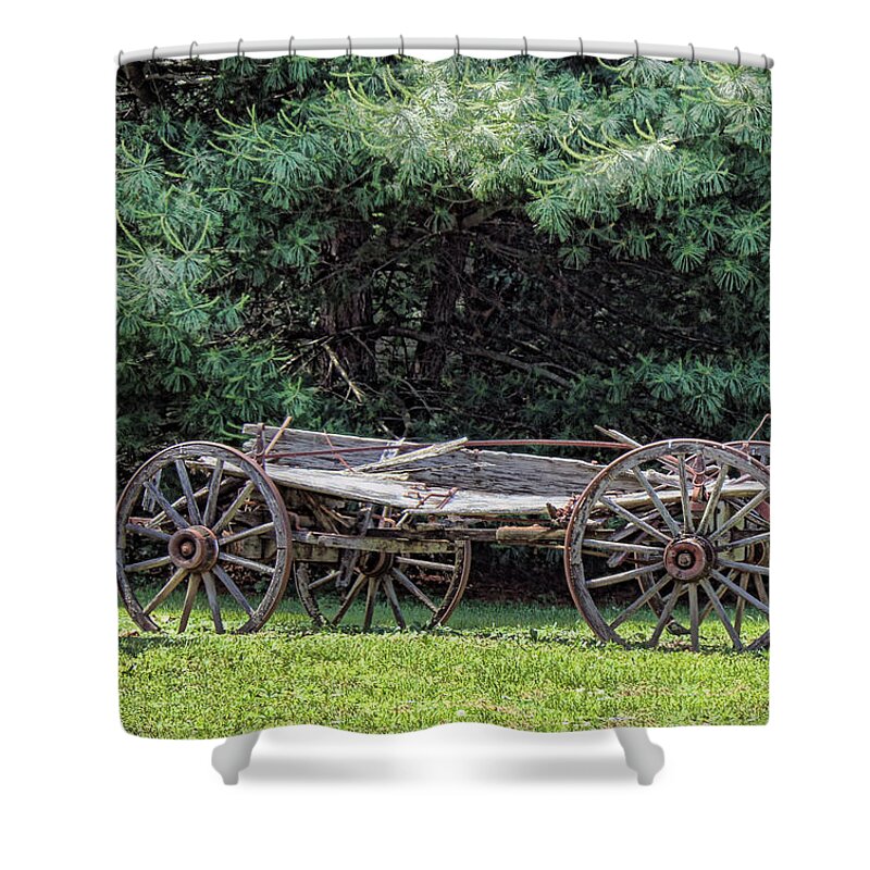 Wagon Shower Curtain featuring the photograph Old Wagon #3 by Bonnie Willis