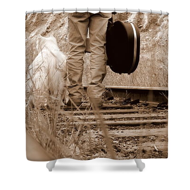 Man Shower Curtain featuring the photograph On The Road Again #1 by Fiona Kennard