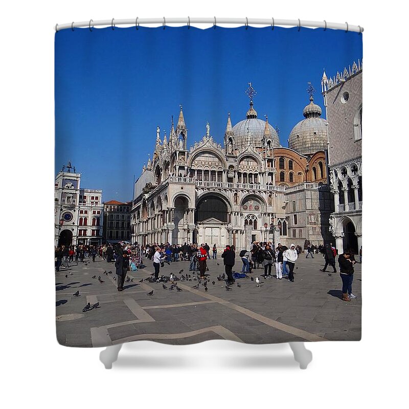 St. Mark's Square Shower Curtain featuring the photograph Piazzetta San Marco #2 by Keith Stokes
