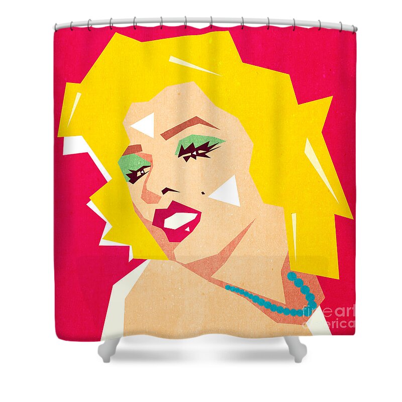Pop Art Shower Curtain featuring the digital art Pop Art  by Mark Ashkenazi