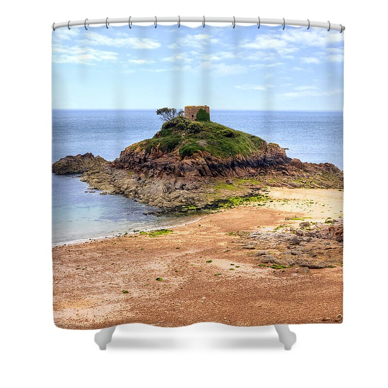 Portelet Bay Shower Curtain featuring the photograph Portelet Bay - Jersey #1 by Joana Kruse