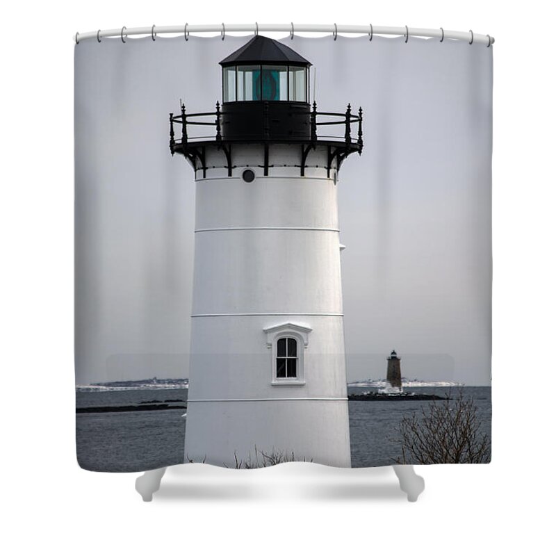 Portsmouth Shower Curtain featuring the photograph Portsmouth Harbor Light #1 by Kevin Fortier