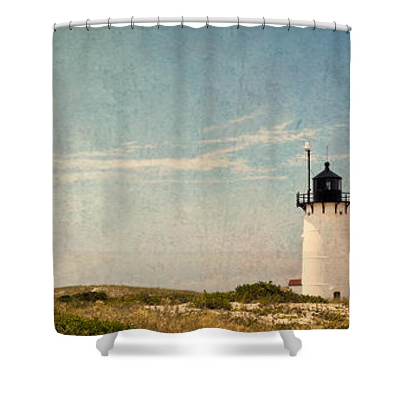 Race Point Light Shower Curtain featuring the photograph Race Point Light #1 by Bill Wakeley