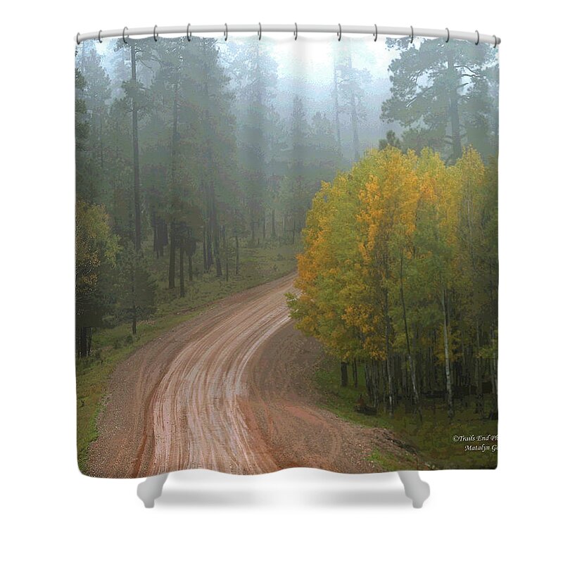 Rim Shower Curtain featuring the photograph Rim Road by Matalyn Gardner