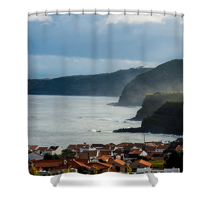 Art Shower Curtain featuring the photograph Rocks of Strength #1 by Joseph Amaral