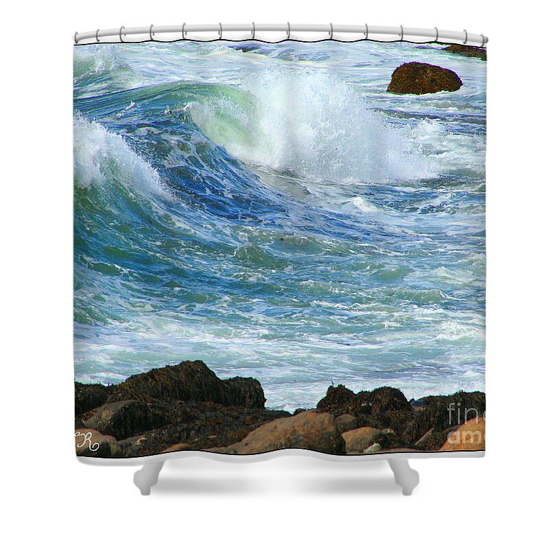 Water Shower Curtain featuring the photograph Rough Seas #2 by Mariarosa Rockefeller
