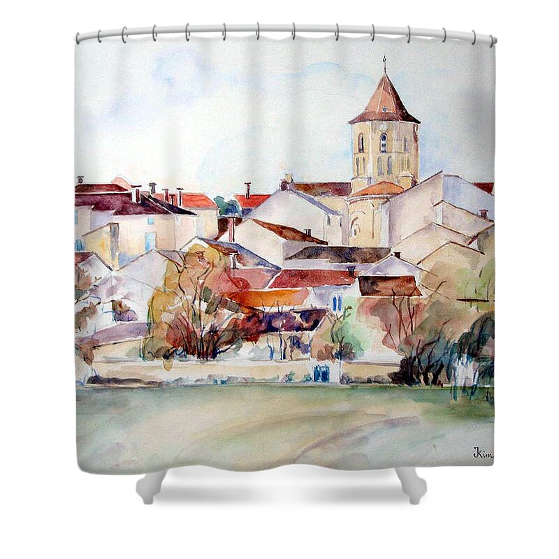  Shower Curtain featuring the painting Rouillac #1 by Kim PARDON