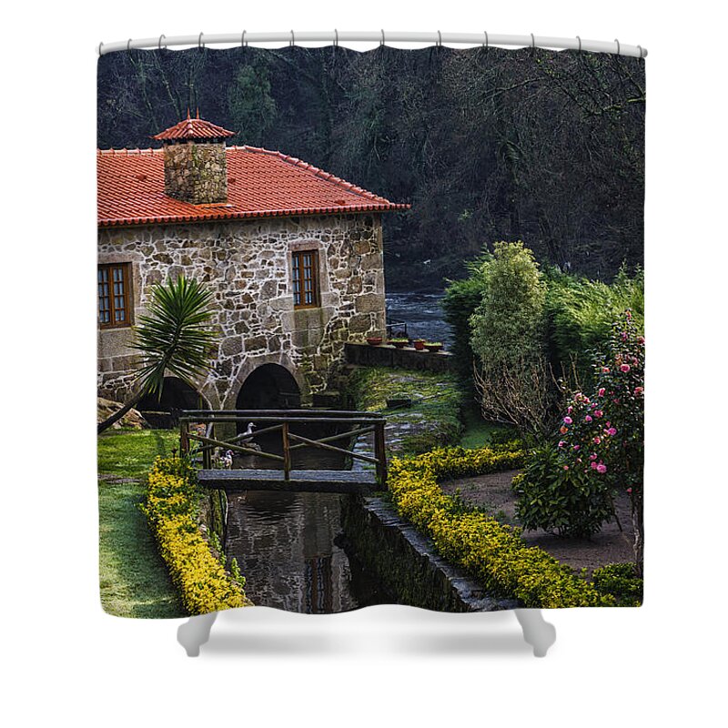 Water Shower Curtain featuring the photograph Rural landscape #1 by Paulo Goncalves