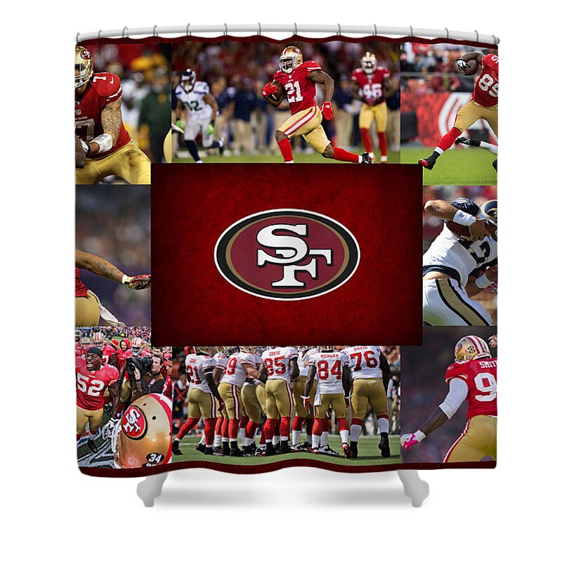 San Francisco 49ers Shower Curtain featuring the photograph San Francisco 49ers by Joe Hamilton