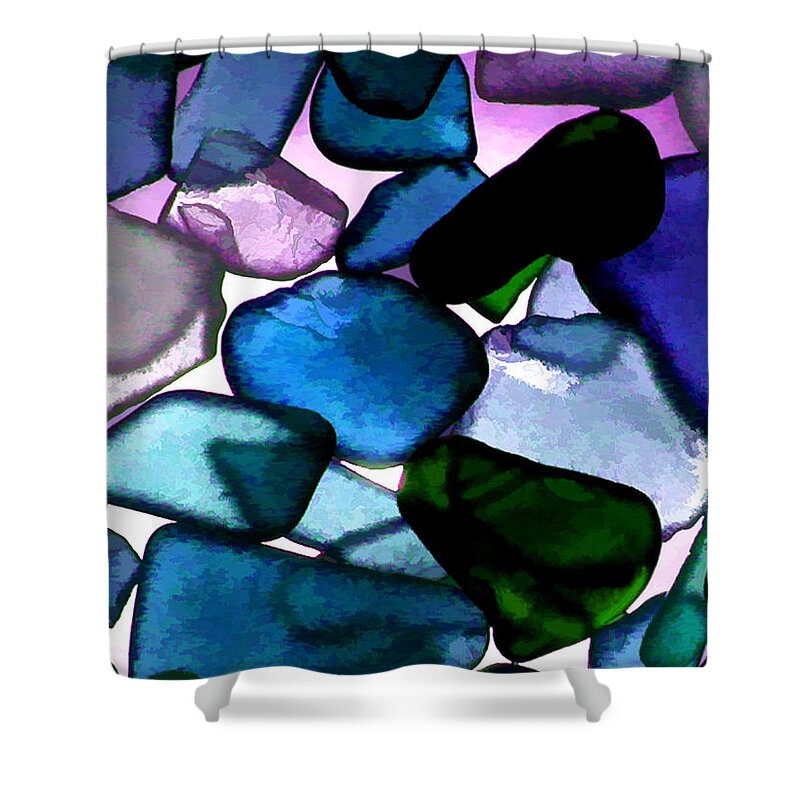 Sea Glass Shower Curtain featuring the photograph Sea Glass by Cathy Kovarik