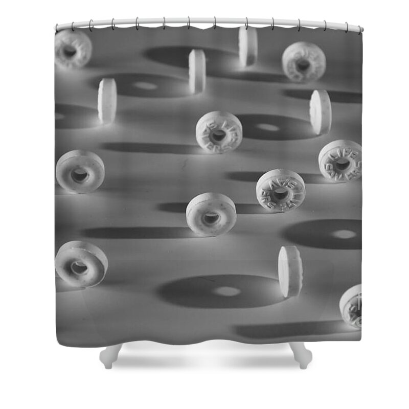 Black And White Shower Curtain featuring the photograph Shadows by Sue Karski