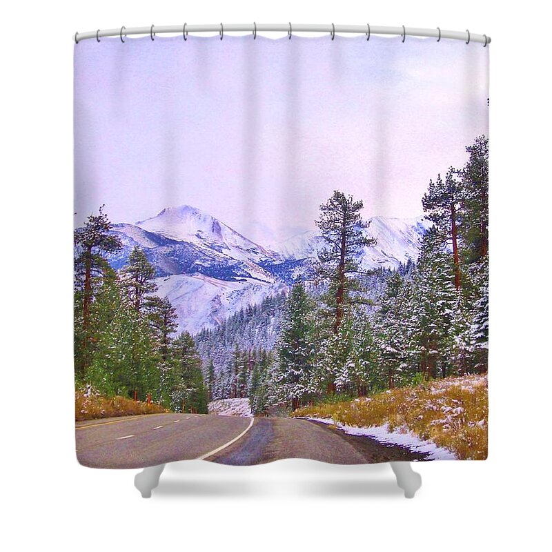 Sky Shower Curtain featuring the photograph Sierra Storm by Marilyn Diaz