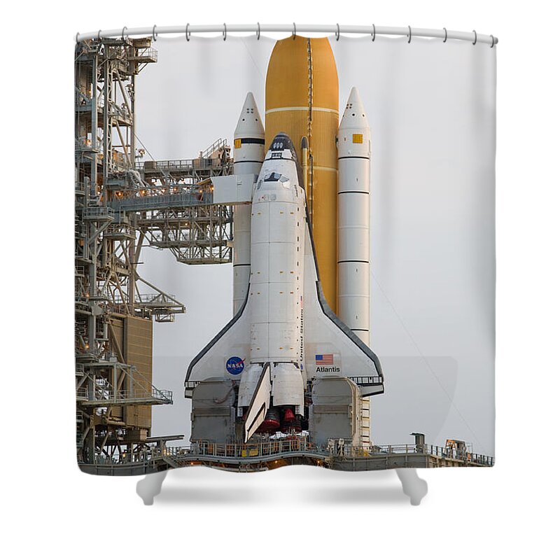 Shuttle Shower Curtain featuring the photograph Space Shuttle Mission 135 #1 by Chris Cook