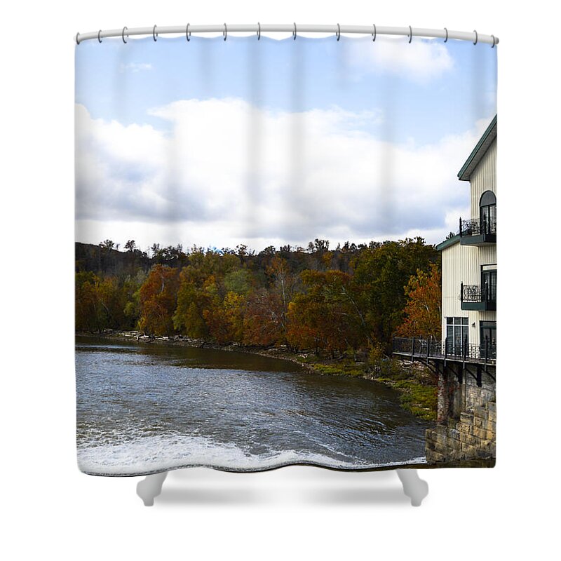 Stockport Shower Curtain featuring the photograph Stockport Mill Inn by Holden The Moment