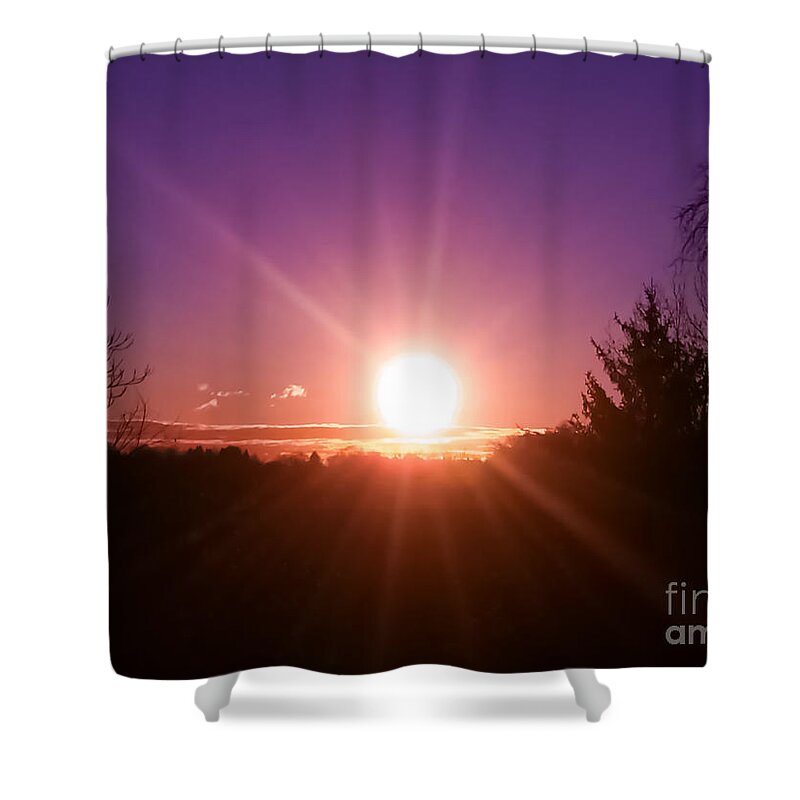 Sunrise Shower Curtain featuring the photograph Sunrise #1 by Charlie Cliques