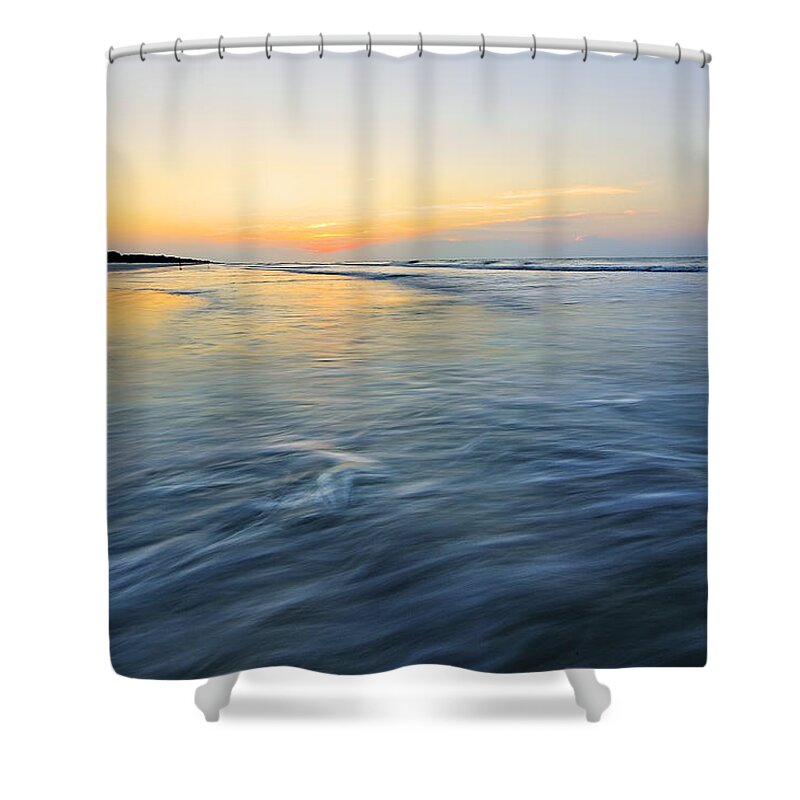 Atlantic Ocean Shower Curtain featuring the photograph Sunrise on Hilton Head Island by Peter Lakomy