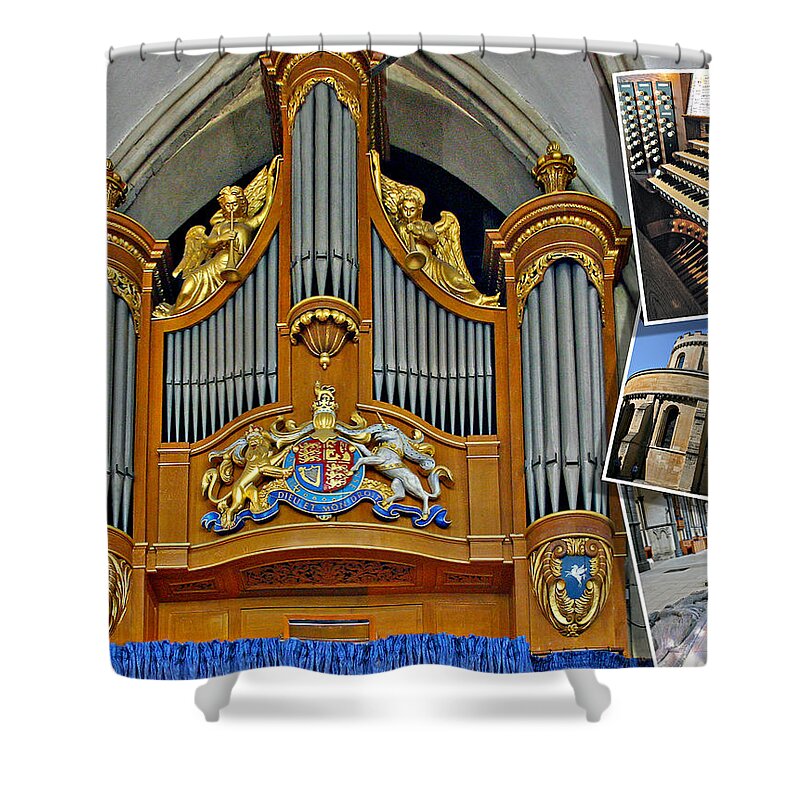 Temple Shower Curtain featuring the photograph Temple Church London #1 by Jenny Setchell