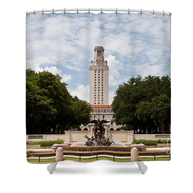The University Of Texas Shower Curtain featuring the photograph Texas-National Champions Tower #1 by Randy Smith