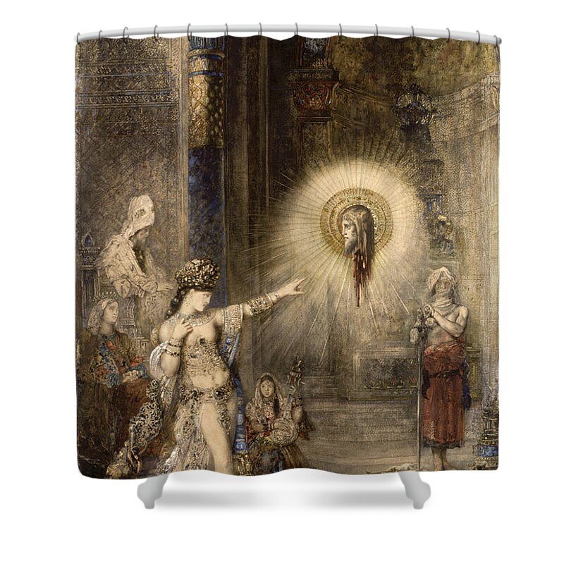 Gustave Moreau Shower Curtain featuring the painting The Apparition #1 by Gustave Moreau