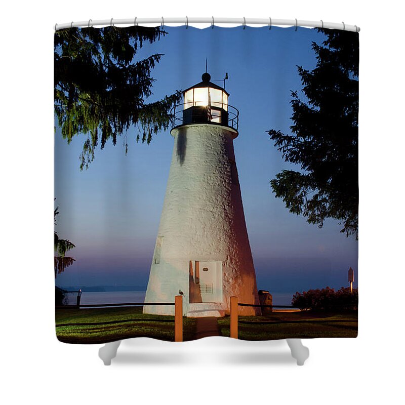 Concord Point Lighthouse Shower Curtain featuring the photograph Concord Point Lighthouse by Crystal Wightman