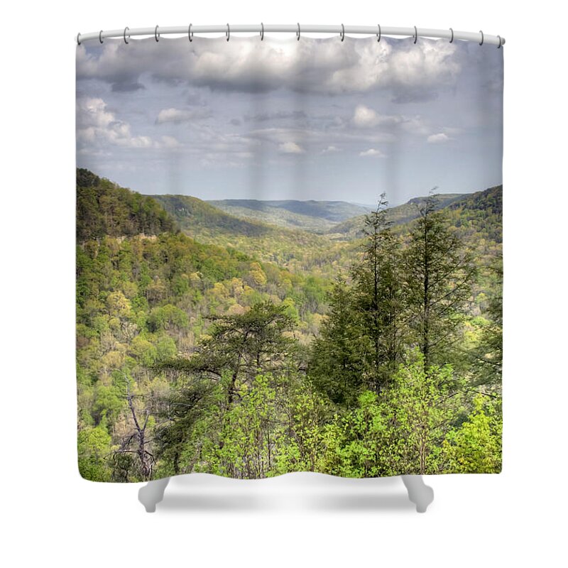 Valley Shower Curtain featuring the photograph The Valley II #1 by David Troxel
