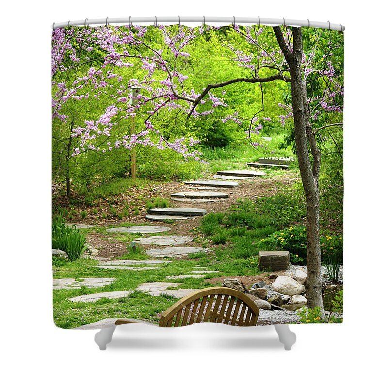 Spring Shower Curtain featuring the photograph Tranquility #1 by Living Color Photography Lorraine Lynch
