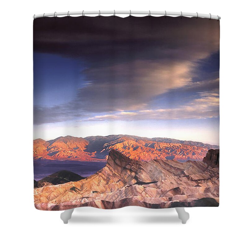 Zabriskie Point Shower Curtain featuring the photograph Zabriskie Point Death Valley #1 by Dave Mills