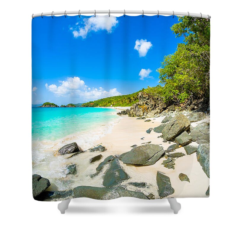Caribbean Shower Curtain featuring the photograph Beautiful Caribbean beach #10 by Raul Rodriguez
