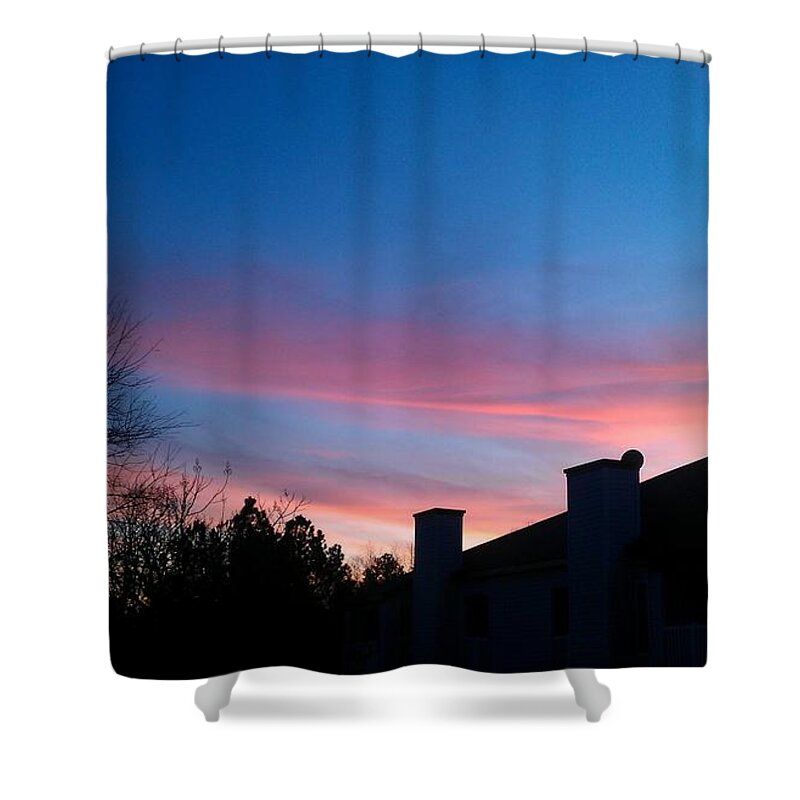 Sunset Shower Curtain featuring the photograph Sky Awash with Color #10 by Kenny Glover