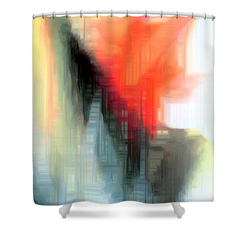 Abstract Shower Curtain featuring the digital art Abstract Series IV #15 by Rafael Salazar
