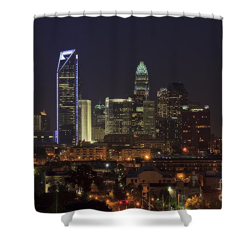 Skyline Shower Curtain featuring the photograph Charlotte Skyline #11 by Jill Lang