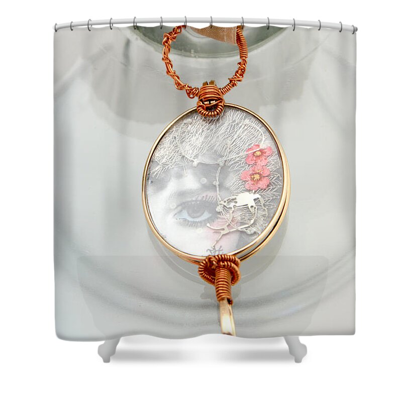 Jewelry Shower Curtain featuring the jewelry Jewelry #13 by Judy Henninger