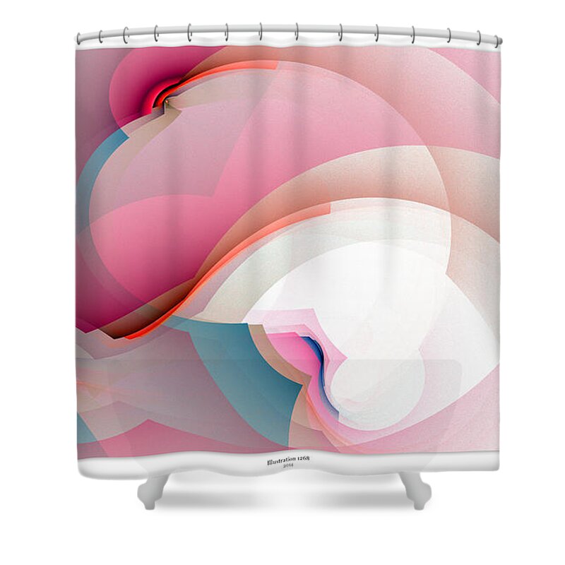 Art Shower Curtain featuring the digital art 1268 by Lar Matre