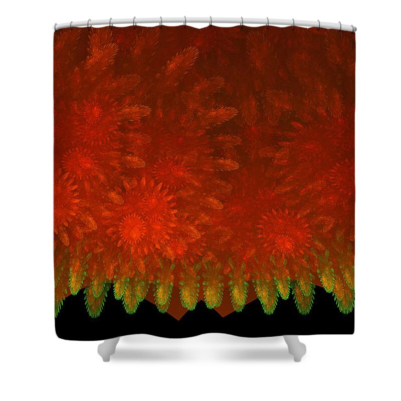 Abstracts Shower Curtain featuring the digital art 1274 by Lar Matre